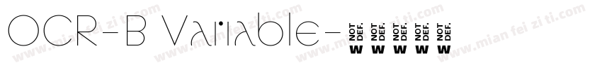 OCR-B Variable字体转换